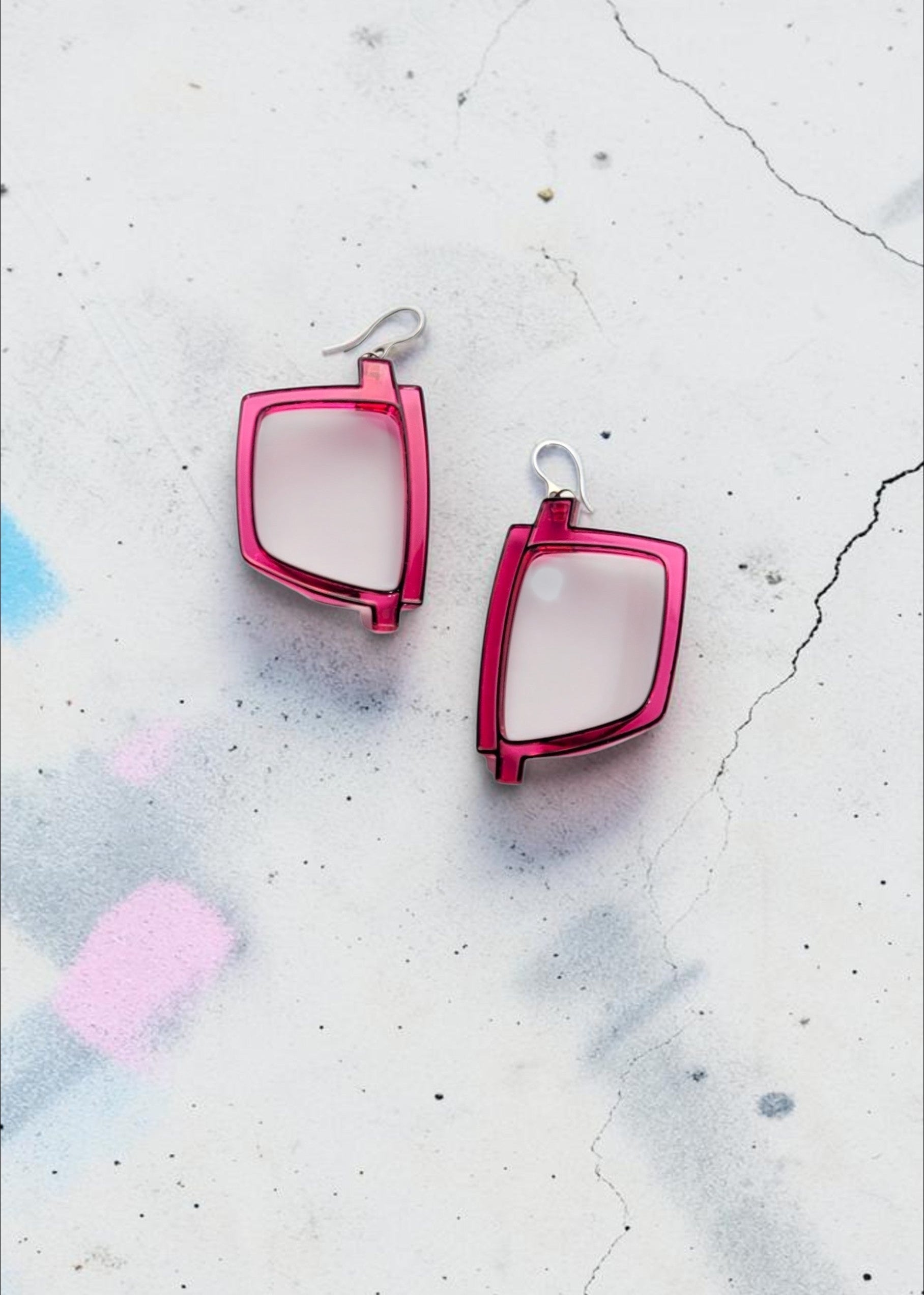 BOUCLES LUCARNE POP ROSE