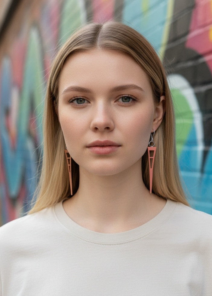 BOUCLES BRANCHE TRIANGLE CUIVRE