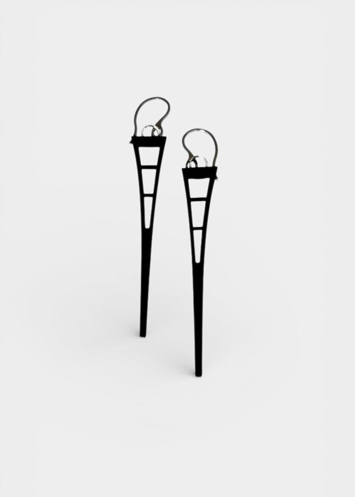 BOUCLES BRANCHE TRIANGLE NOIR