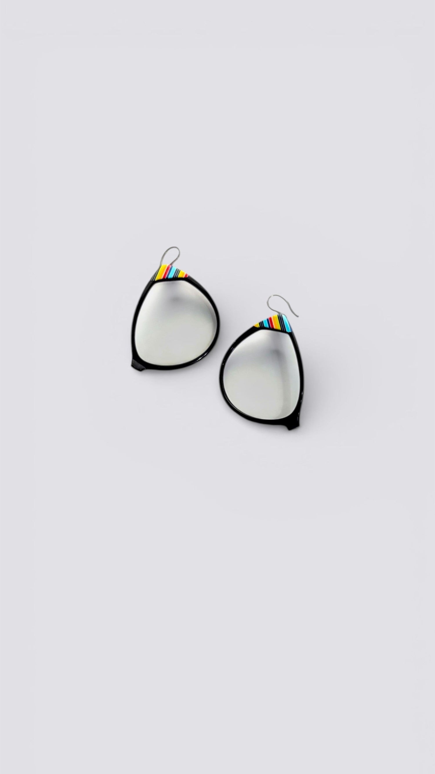 BOUCLES D'OREILLES LUCARNE GRANDE OVALE RAYÉE