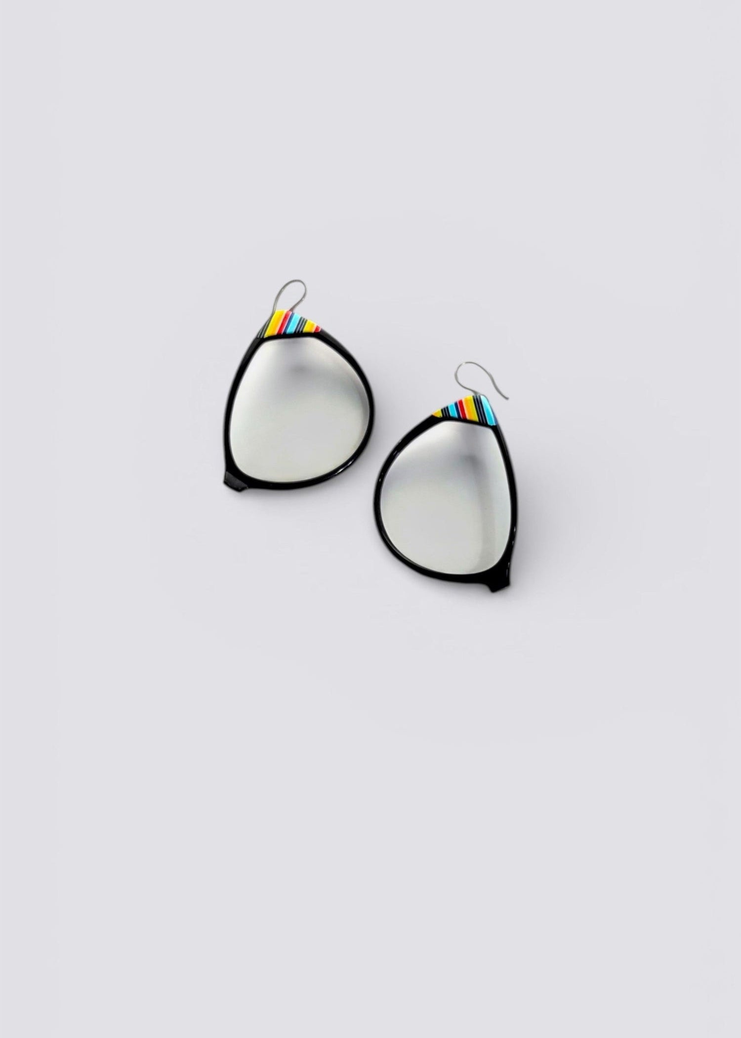 BOUCLES D'OREILLES LUCARNE GRANDE OVALE RAYÉE