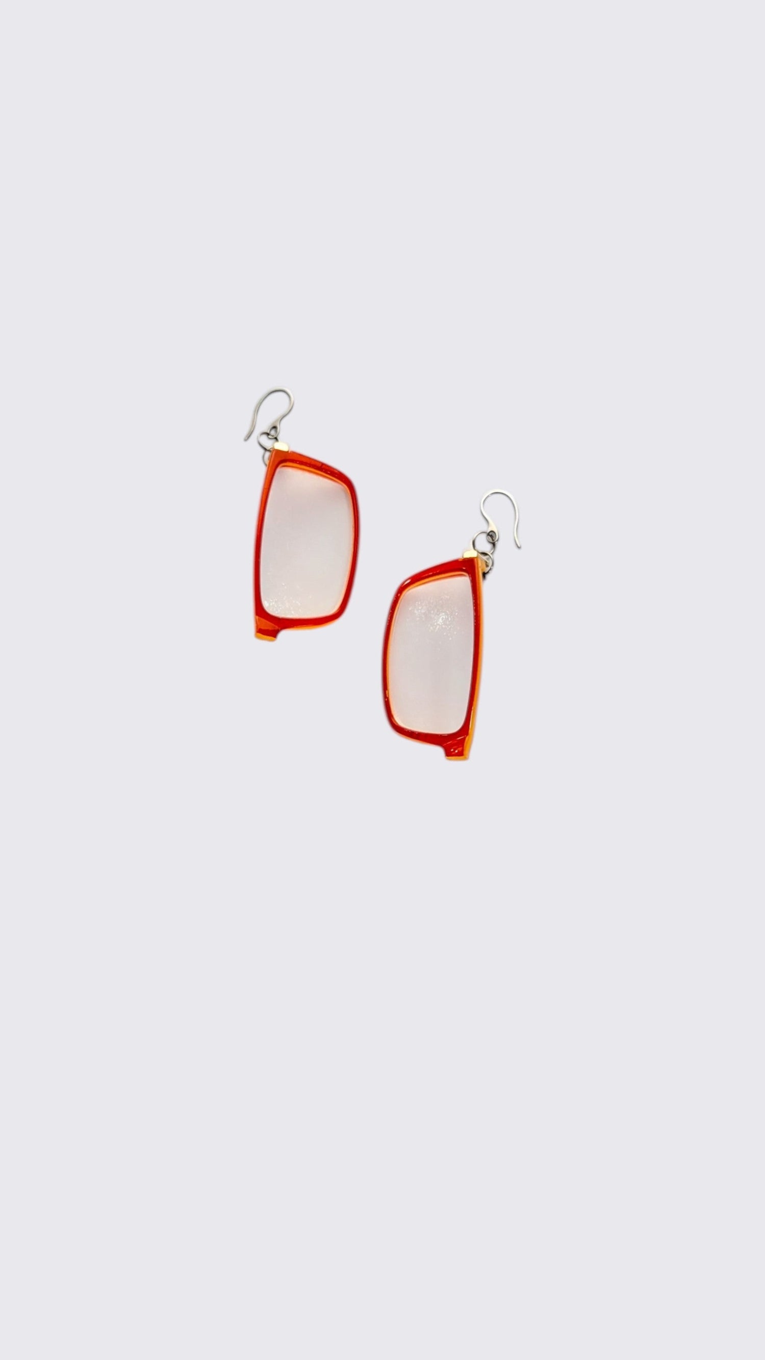 BOUCLES HUBBLOTS RECTANGLE ORANGE