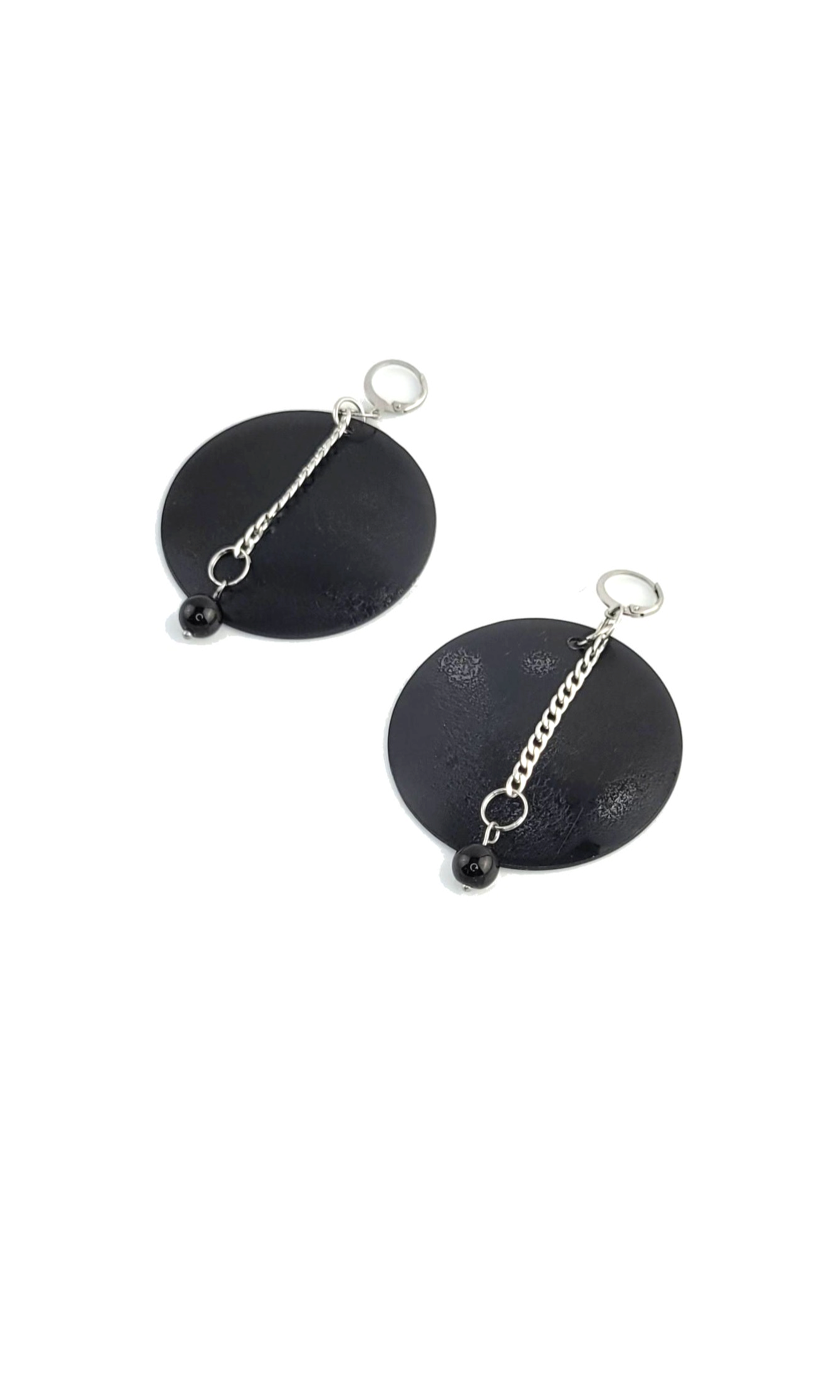PlanNet-noir | boucles d'oreilles