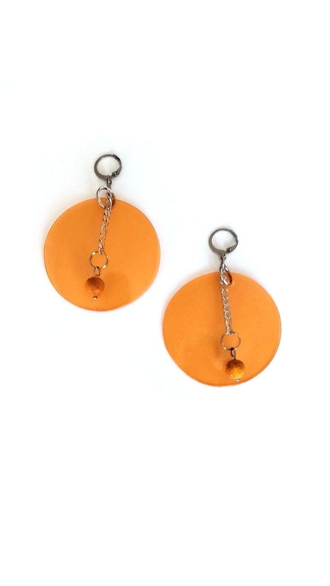 PlanNet-orange | boucles d'oreilles