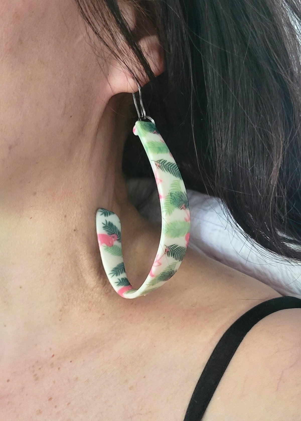 LES BOUCLES lOOPS FEUILLAGE - BIJOUX RECYCLÉS