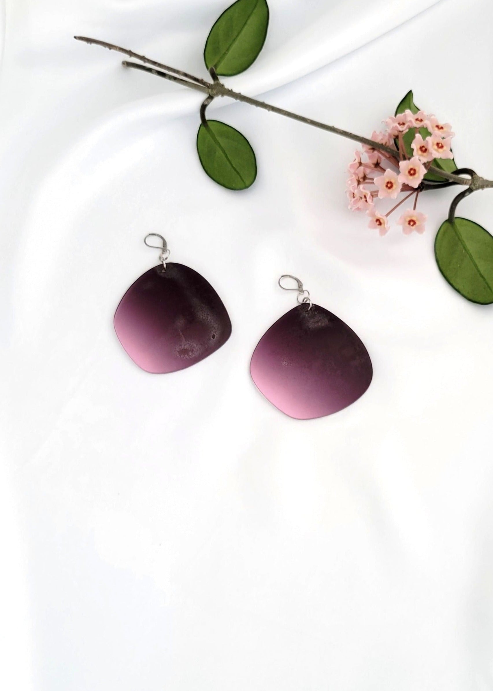 Raffiné-marsala | boucles d'oreilles
