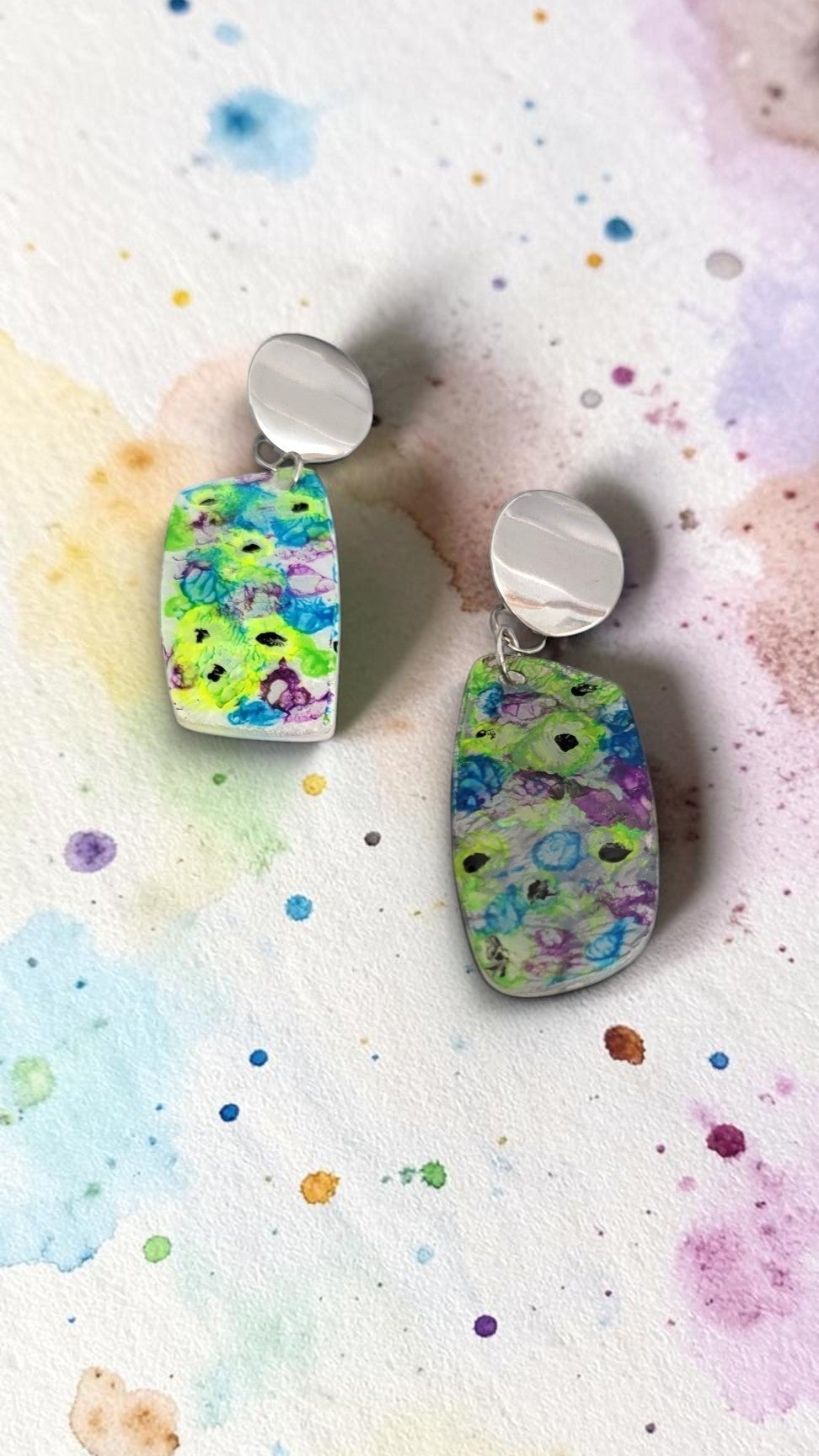 BOUCLES D'OREILLES SPLASH POP AQUARELLE