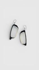 BOUCLES HUBBLOTS RECTANGLE NOIR