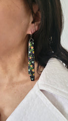BOUCLES JUMEAU FLORAL - BIJOUX QUÉBÉCOIS RECYCLÉS