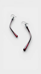 BOUCLES MANCHETTE VERMILLON - BIJOUX UPCYCLING AU QUÉBEC