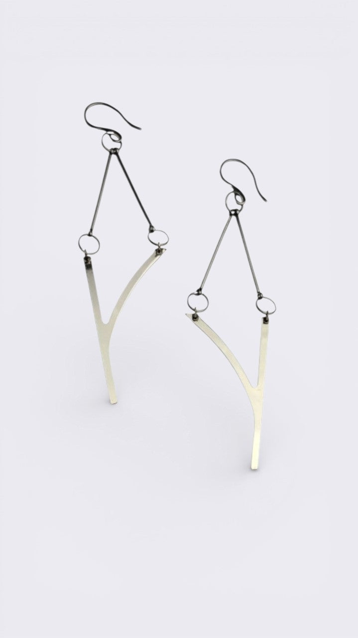 BOUCLES UPSILON ARGENT