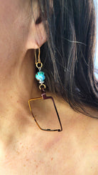 Boucles d'oreilles visuel unique upcyclées