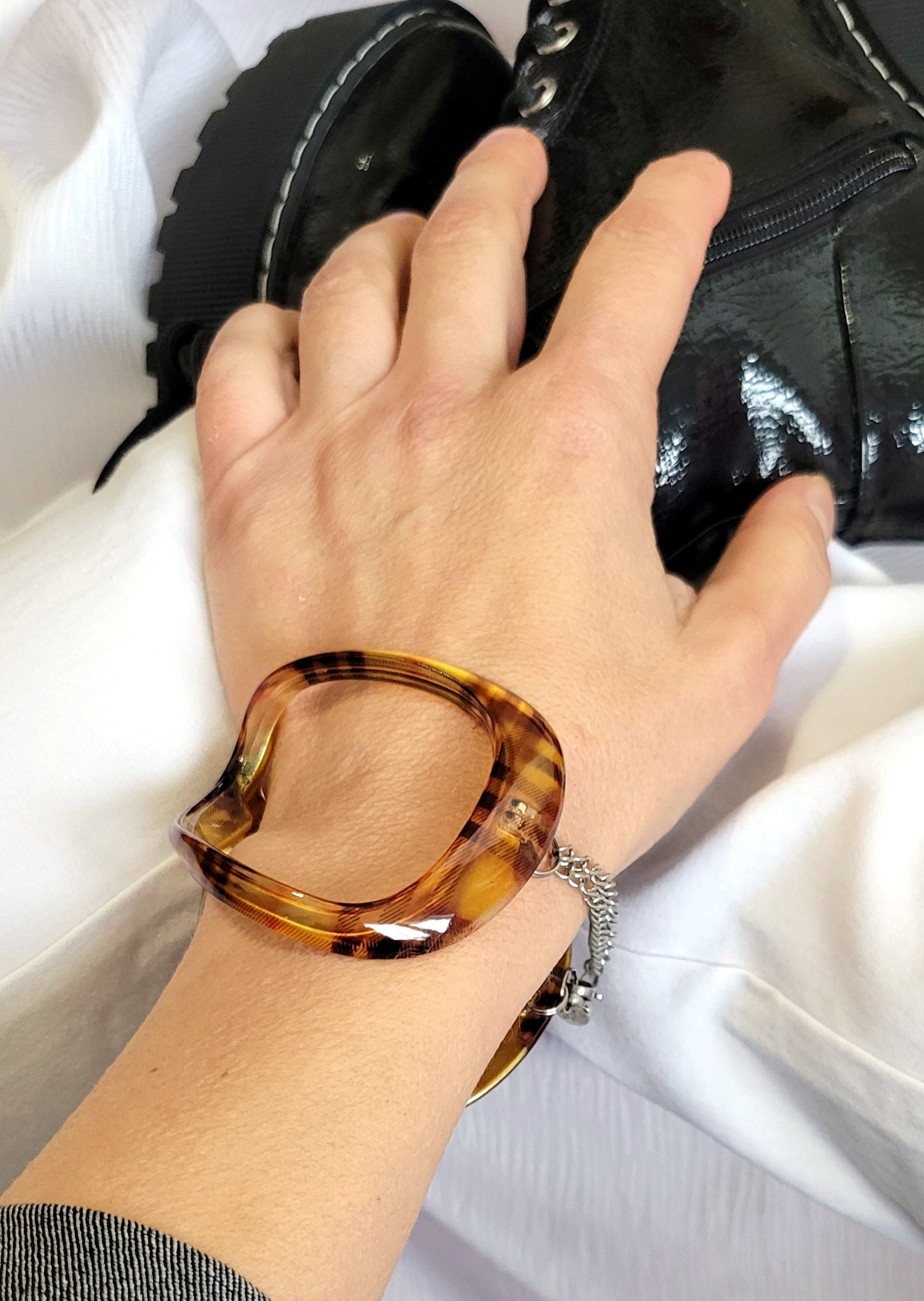 Face à main-jaune | bracelet