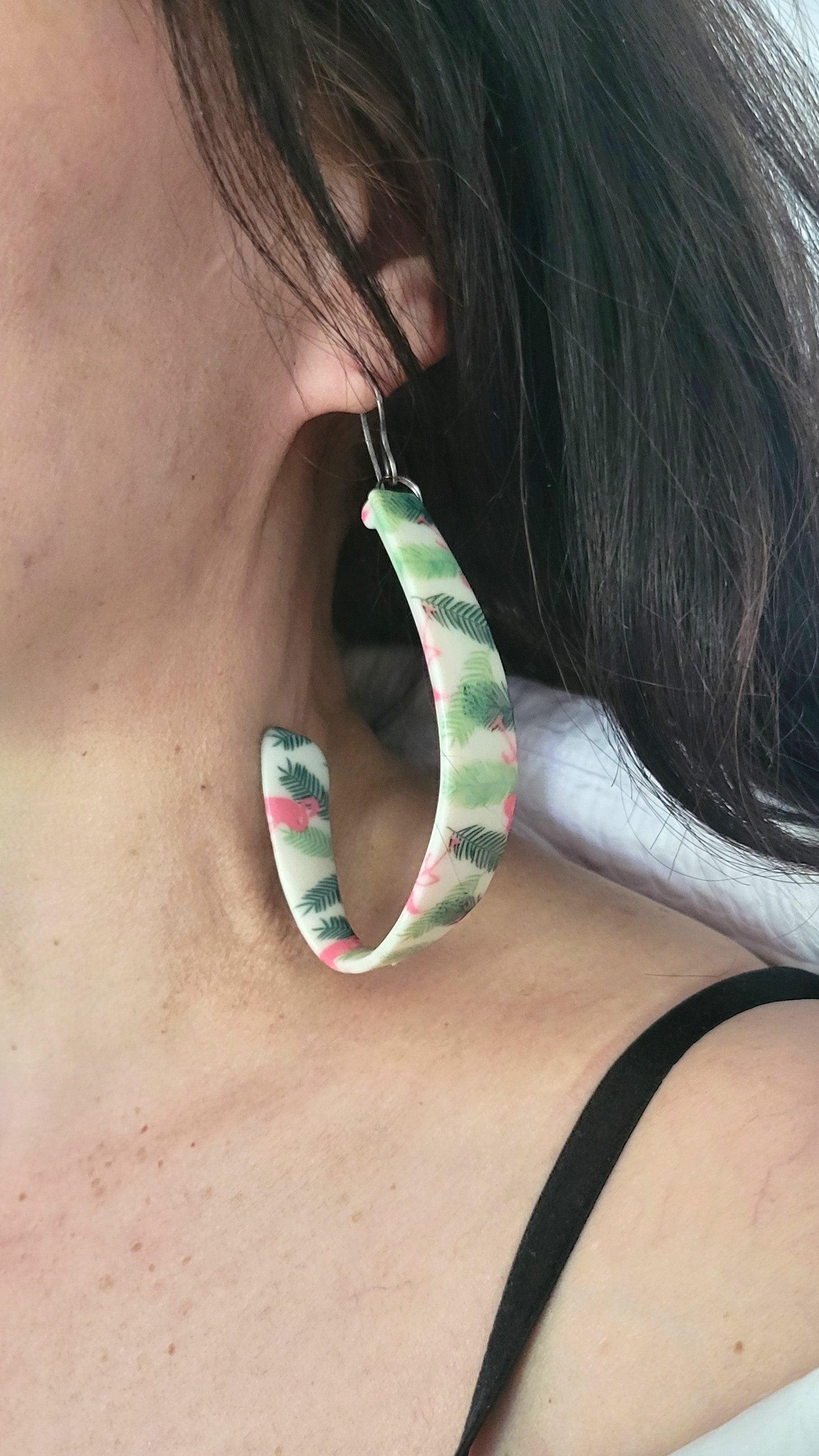 LES BOUCLES lOOPS FEUILLAGE - BIJOUX RECYCLÉS